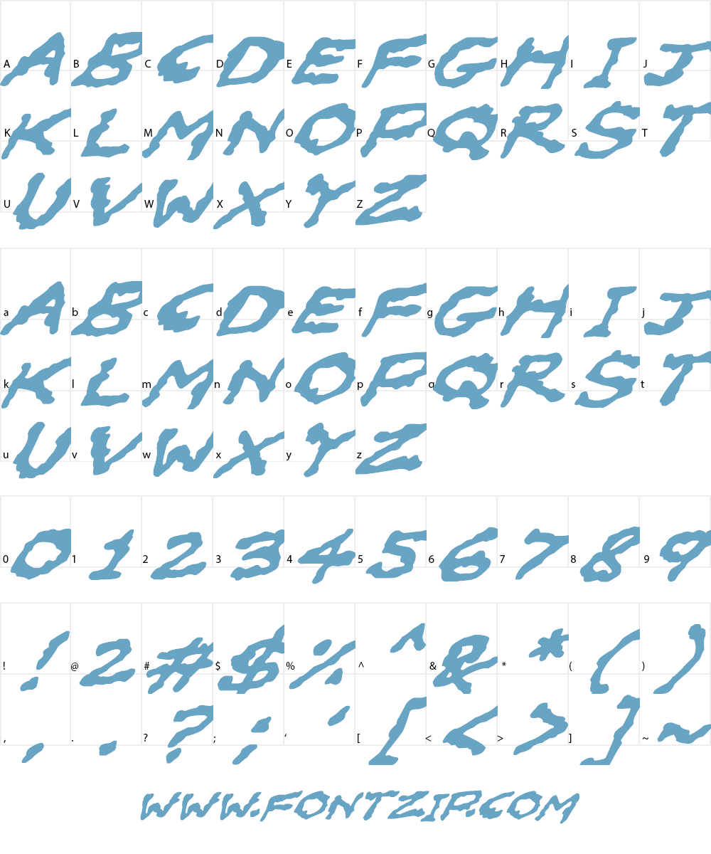 Oilslick Font Character